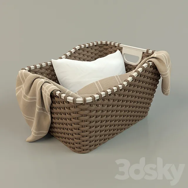 Laundry basket 3D Model Laundry basket 3D Model