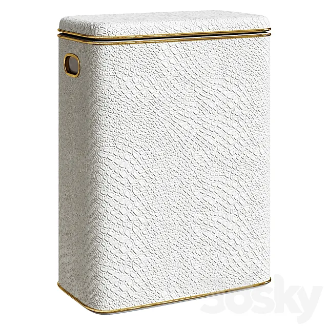 Laundry basket Geralis KWG-B white standard 3D Model Laundry basket Geralis KWG-B white standard 3D Model