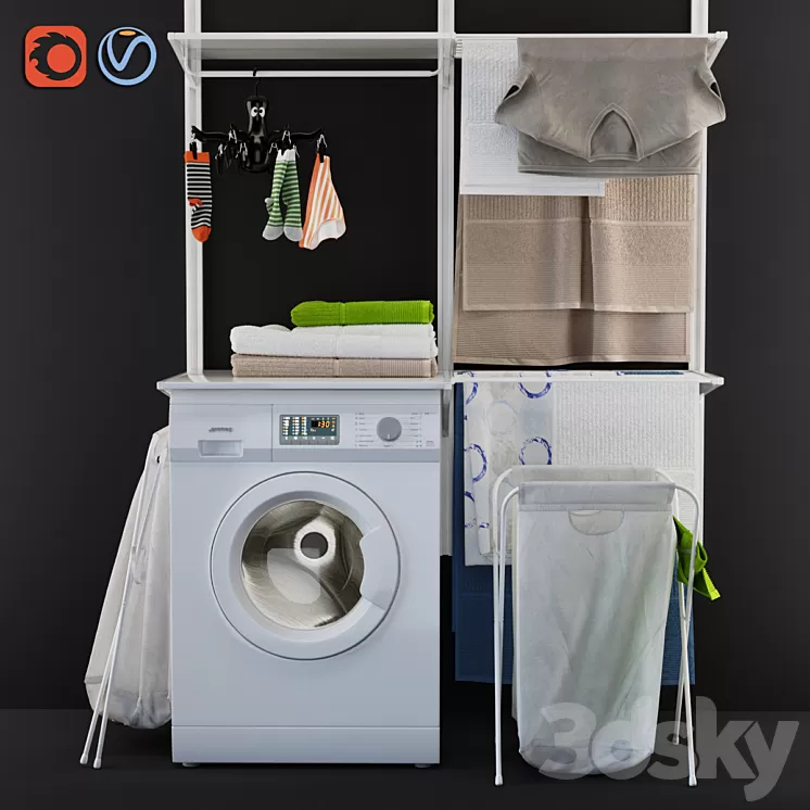 laundry decor ikea 3D Model