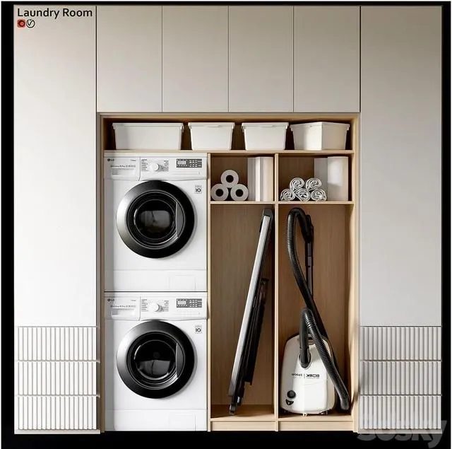 Laundry room 002 3D Model
