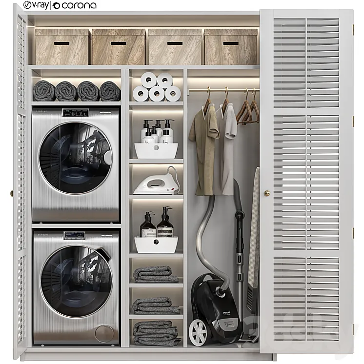 Laundry Room 03 3D Model Free Download