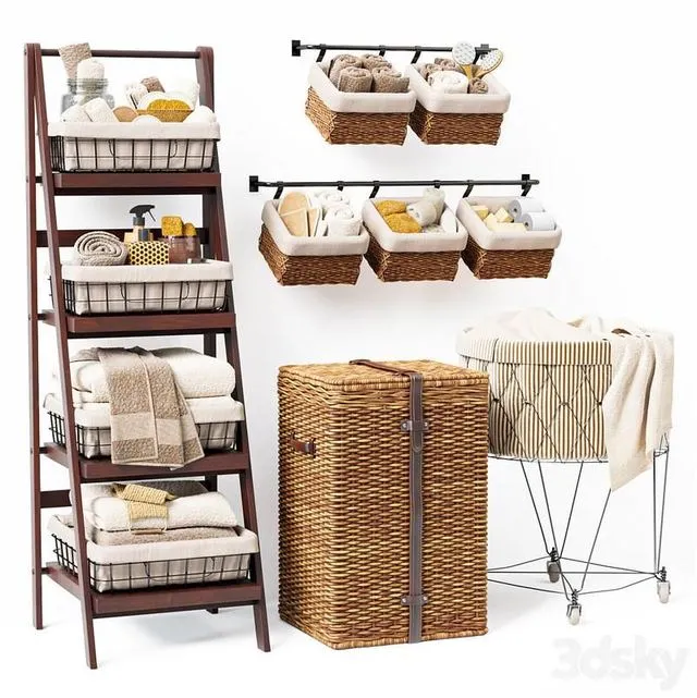 LAUNDRY SET 001 3D Model