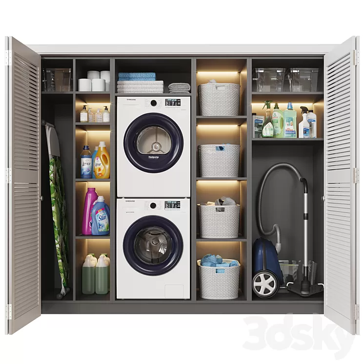 Laundry set 01 3D Model