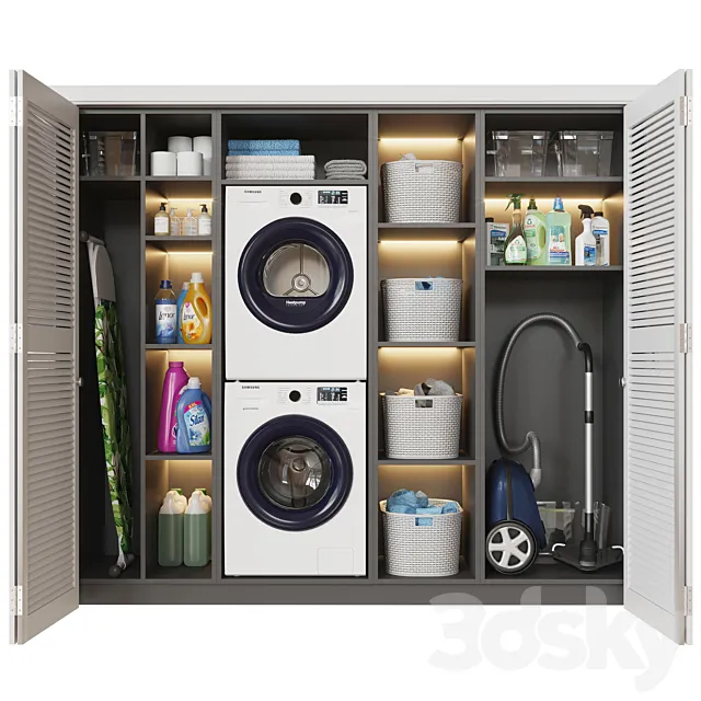 Laundry set 01 3DModel