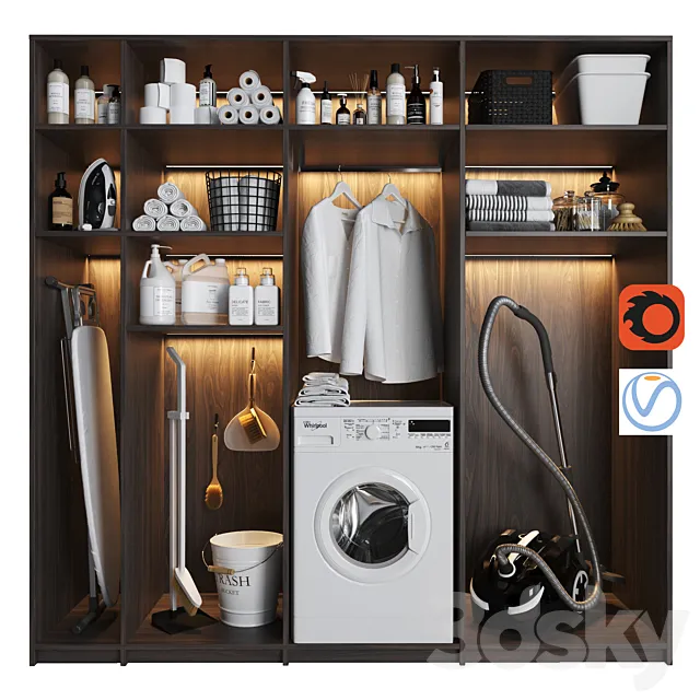 Laundry set 3 3D Model