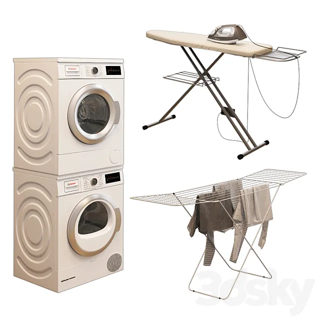 Laundry set 3DModel