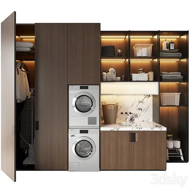 Laundry set (Poliform) 3D Model