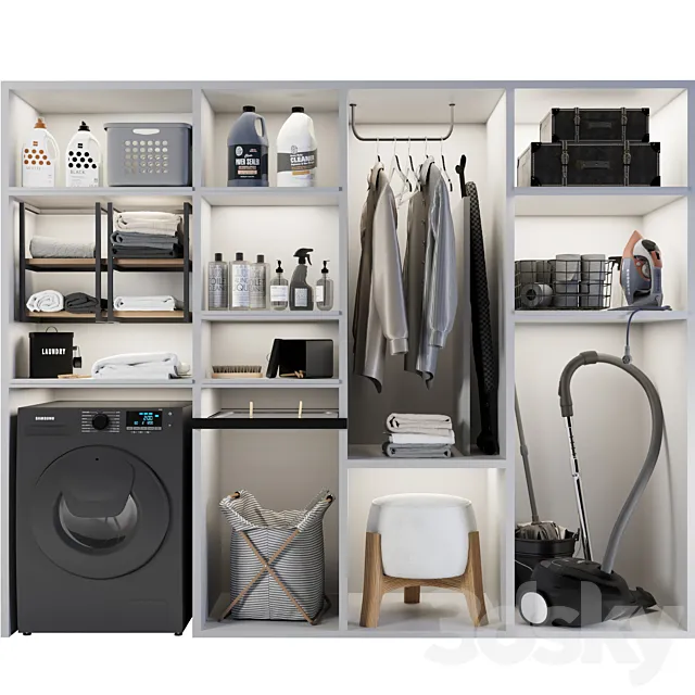 Laundry_set03 3D Model