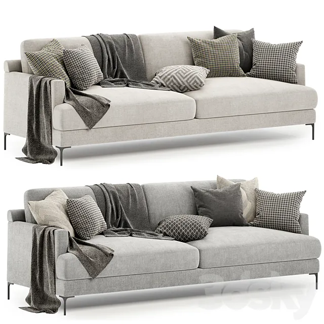 Laura 3.5 seat sofa 3DModel Laura 3.5 seat sofa 3DModel