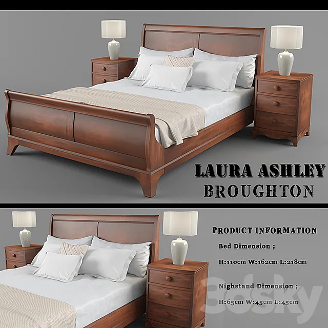Laura Ashley Broughton Bed 3DModel Laura Ashley Broughton Bed 3DModel