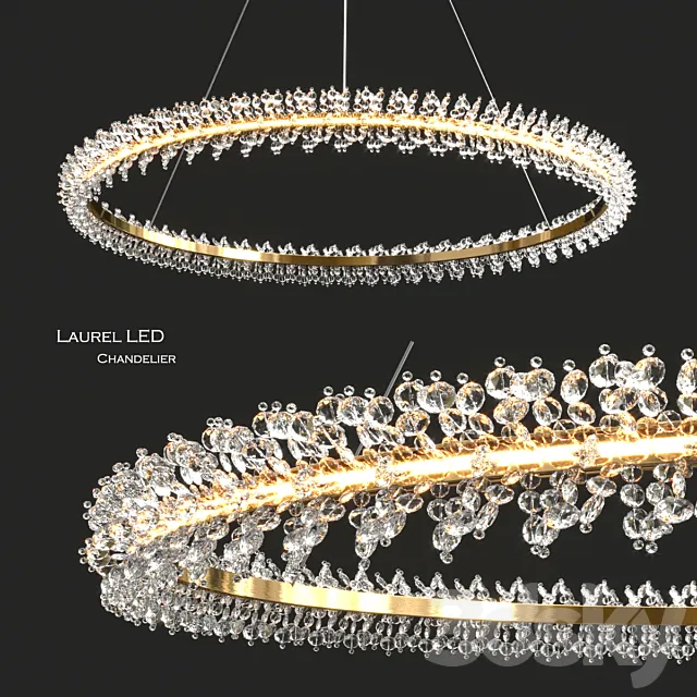 Laurel LED Chandelier by Elegant Lighting 3D Model