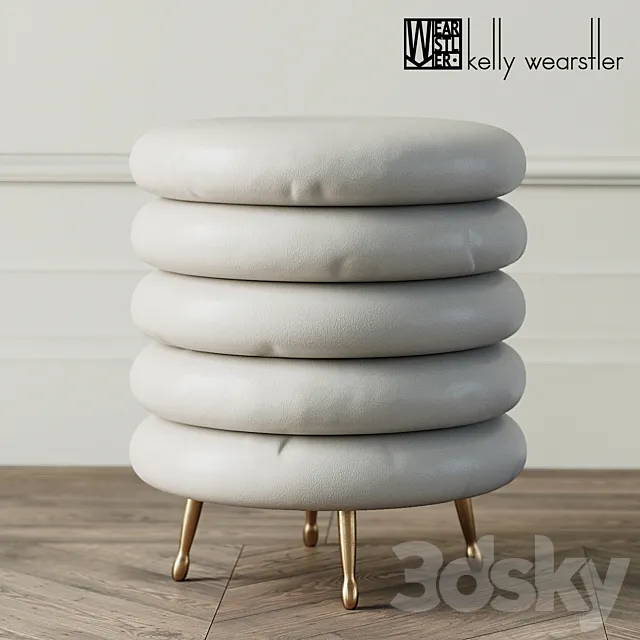 LAUREL STOOL by Kelly Wearstler 3D Model LAUREL STOOL by Kelly Wearstler 3D Model