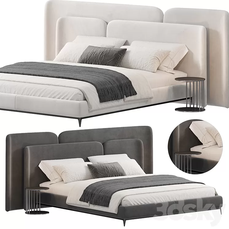 Lauren Bed by The Highwall 3D Model Free Download