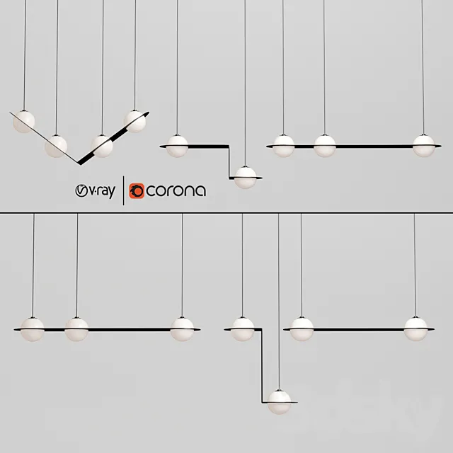 Laurent suspension light collection 3D Model