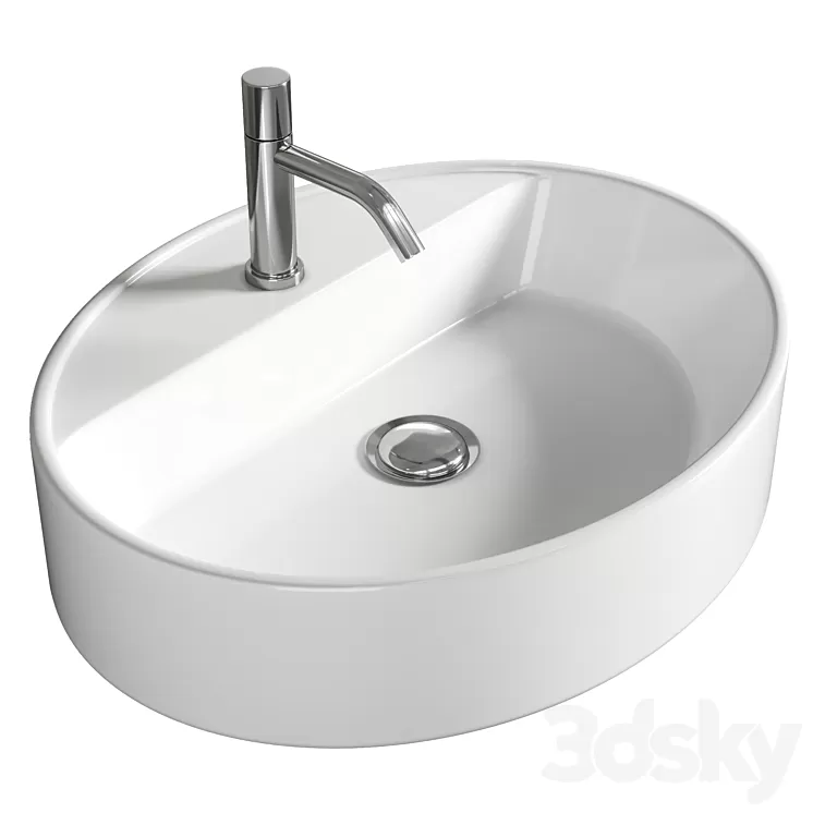Lavabo da appoggio con foro rubinetto Londra ovale 50 Olympia 3D Model Free Download Lavabo da appoggio con foro rubinetto Londra ovale 50 Olympia 3D Model Free Download