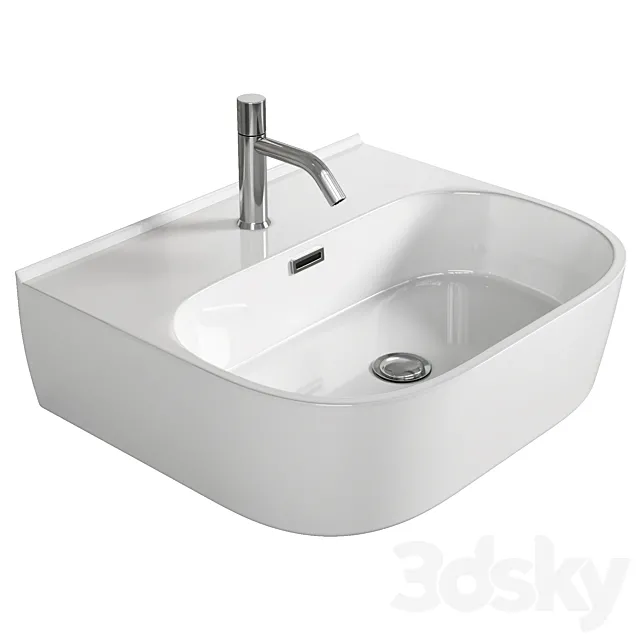 Lavabo sospeso lavandino da appoggio Synthesis 50 Olympia 3D Model