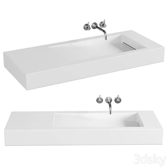 Lavabo Suspendu 3D Model Lavabo Suspendu 3D Model