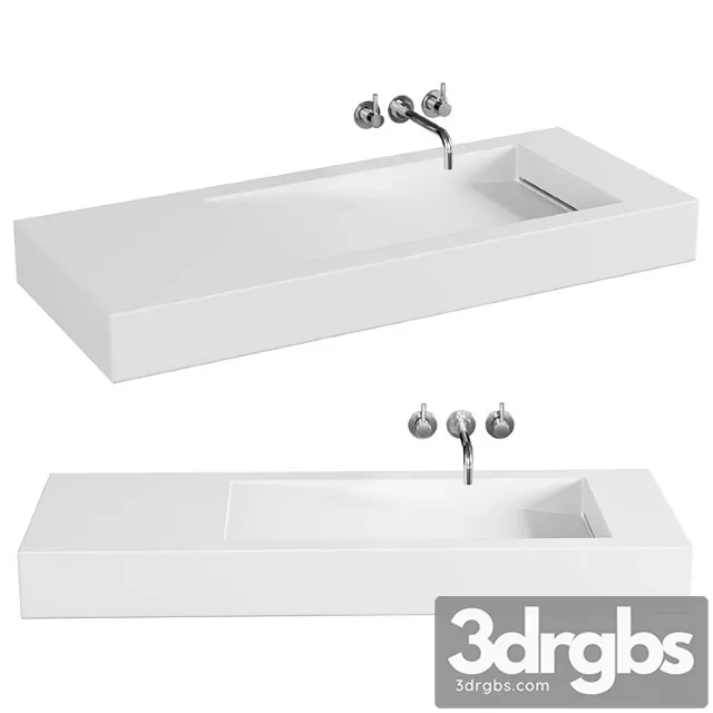 Lavabo Suspendu Solid Surface Blanc Mat 120×50 Cm Feel 3D Model Download Lavabo Suspendu Solid Surface Blanc Mat 120×50 Cm Feel 3D Model Download