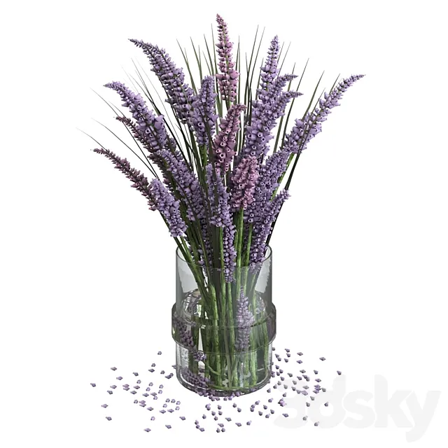 Lavender bouquet 3D Model Lavender bouquet 3D Model