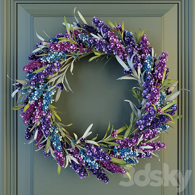 Lavender Wreath 3DModel Lavender Wreath 3DModel