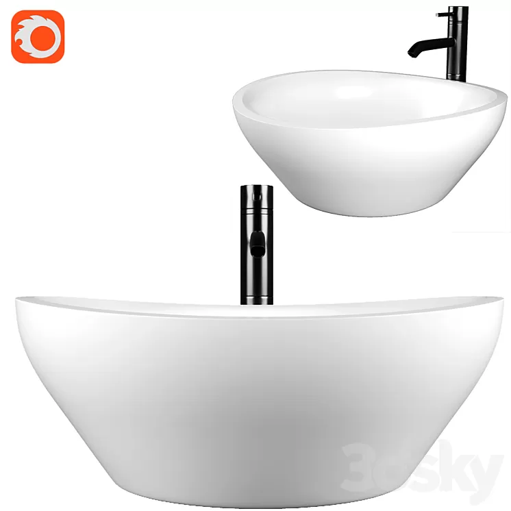 Lavoar pentru blat 3D Model Lavoar pentru blat 3D Model