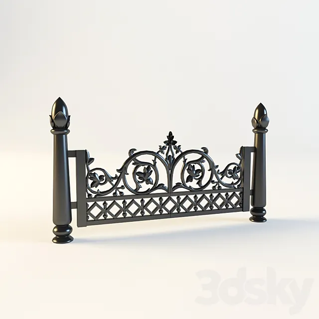 Lawn fence og 11 3D Model Lawn fence og 11 3D Model