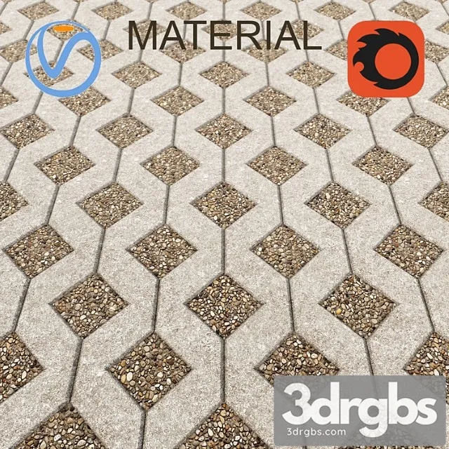 Lawn grating stones 3D Model Download