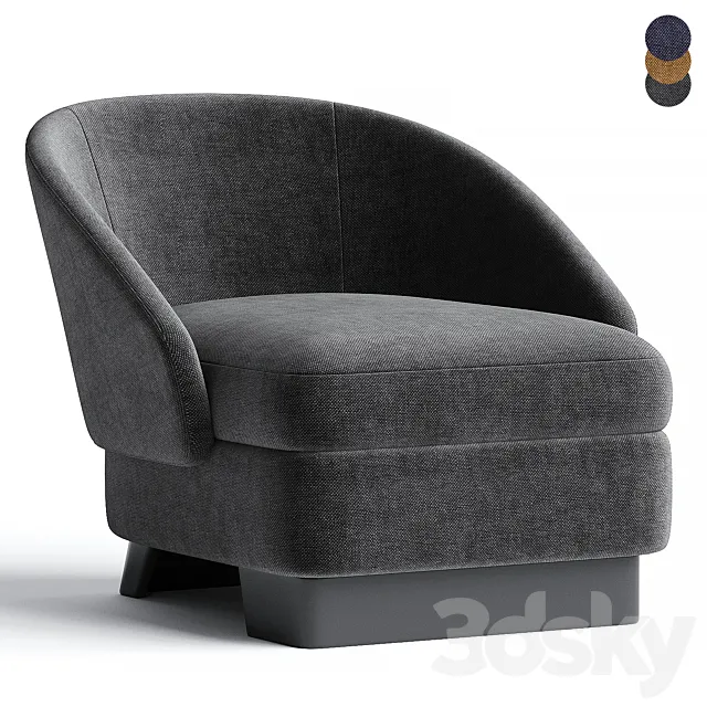 LAWSON | Armchair with armrests 3D Model