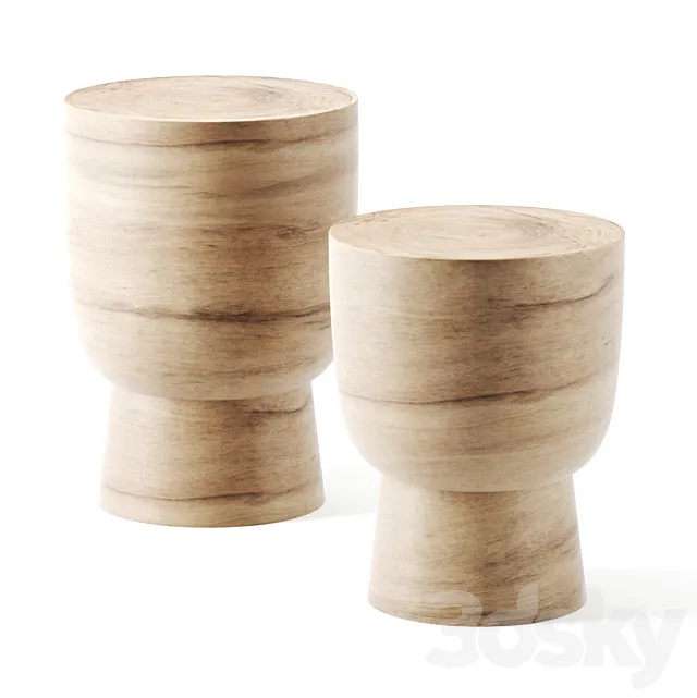 Lawu Stump Stools by The Citizenry 3D Model Lawu Stump Stools by The Citizenry 3D Model