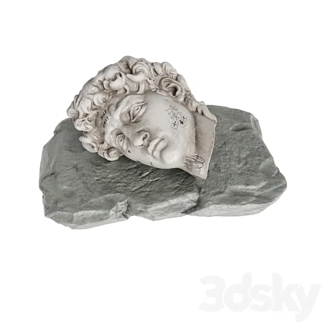 Laying David face 3DModel