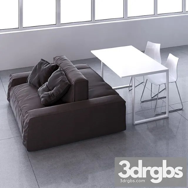 Layout Isolagiorno Easy Sofa And Slim Xs Table 3D Model Download Layout Isolagiorno Easy Sofa And Slim Xs Table 3D Model Download
