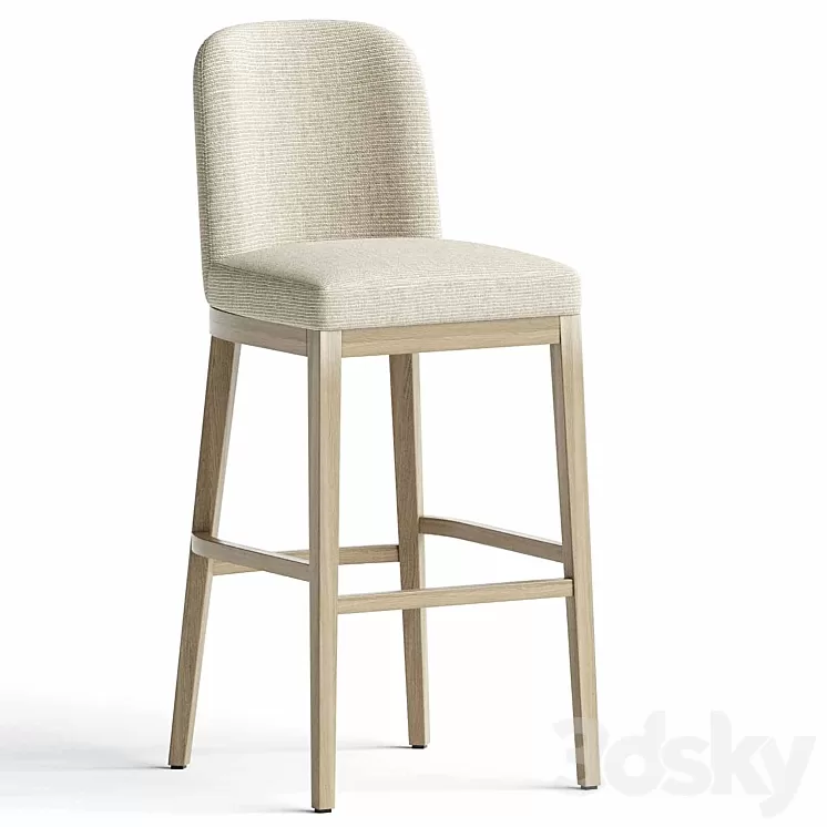 Layton Upholstered Bar & Counter Stools 3D Model