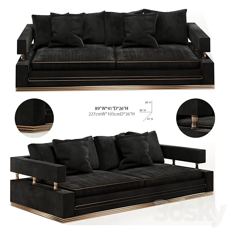 Ldorado sofa modern 3D Model Ldorado sofa modern 3D Model