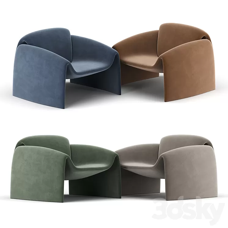 LE CLUB Armchair By Poliform 3D Model LE CLUB Armchair By Poliform 3D Model
