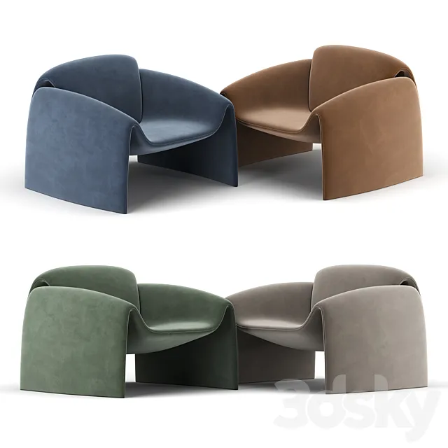 LE CLUB Armchair By Poliform 3DModel