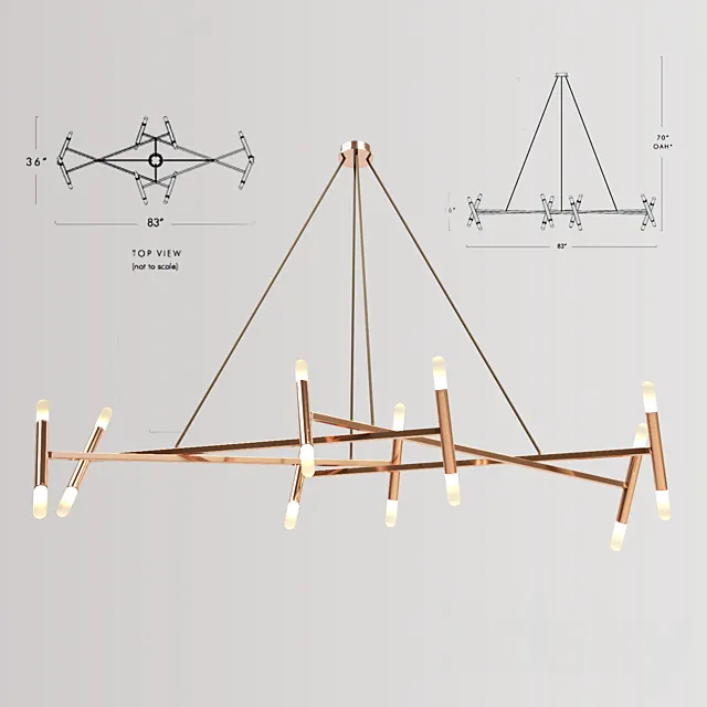 Le Diamant Chandelier 3D Model