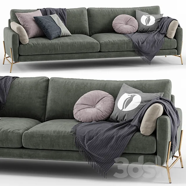 Le Marais 3seater maxi sofa – Calligaris 3DModel