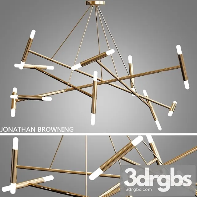 Le Pentagone Chandelier By Jonathan Browning 1 3D Model Download