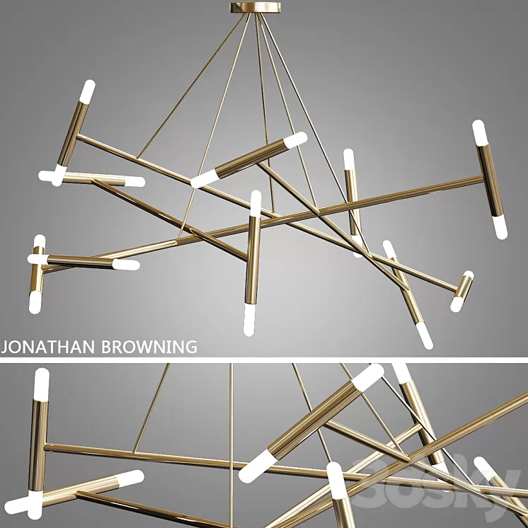 Le Pentagone Chandelier by Jonathan Browning 3D Model Le Pentagone Chandelier by Jonathan Browning 3D Model