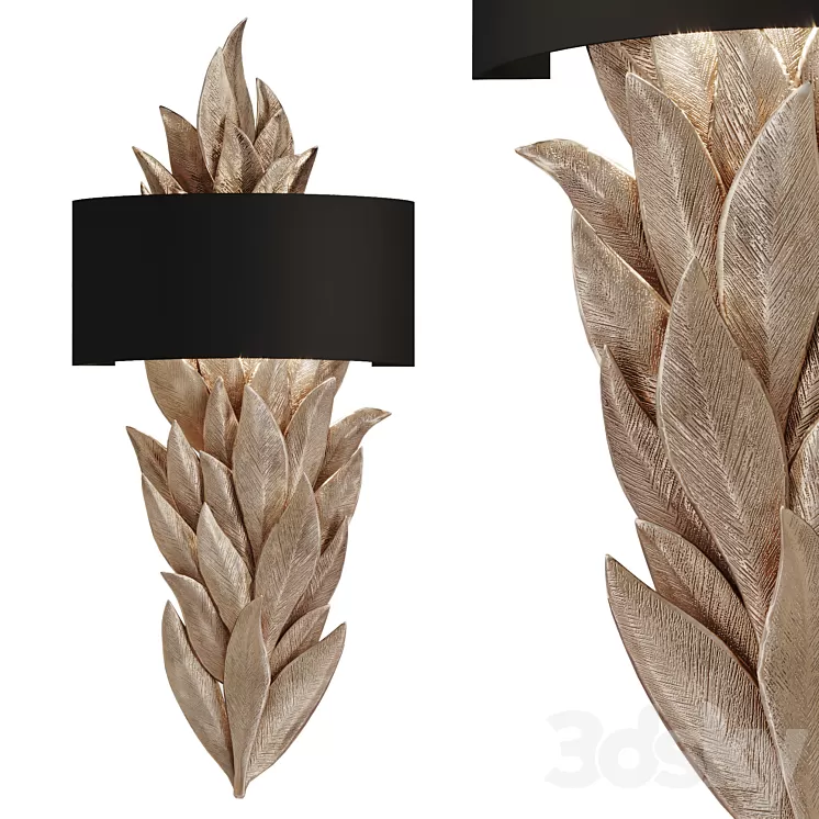 Leaf shaped wall lamp EVO S 3D Model Leaf shaped wall lamp EVO S 3D Model
