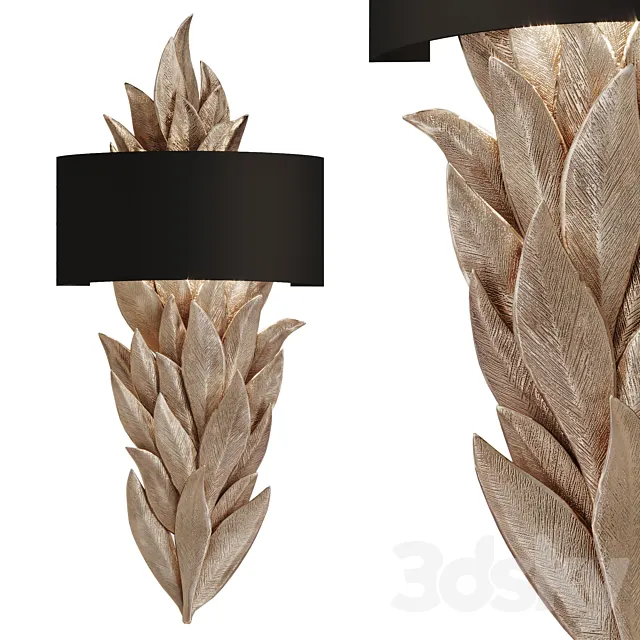 Leaf shaped wall lamp EVO S 3DModel Leaf shaped wall lamp EVO S 3DModel