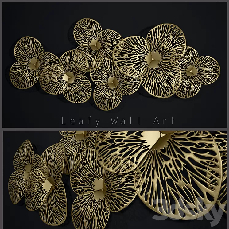 Leafy wall art 3D Model