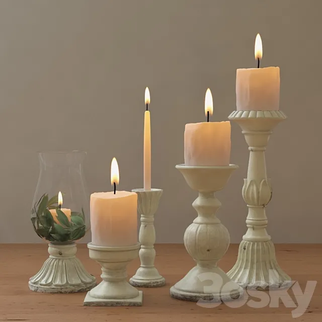 LEAH CANDLE HOLDERS 3D Model LEAH CANDLE HOLDERS 3D Model