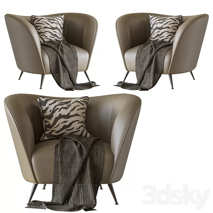 Leather armchair 3D Model