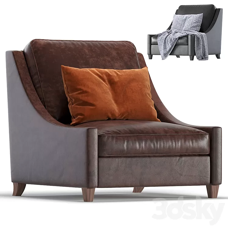 Leather Armchair Naples Cazarina Interiors 01\/Кресло НЕАПОЛЬ 3D Model Free Download