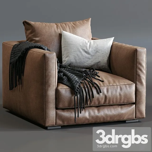 Leather armchair tango by marac 3D Model Download