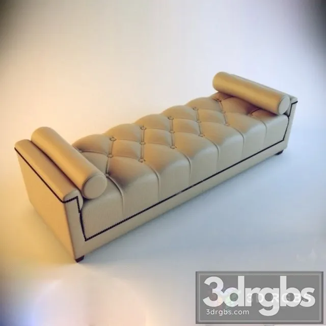 Leather Bench 3D Model Download