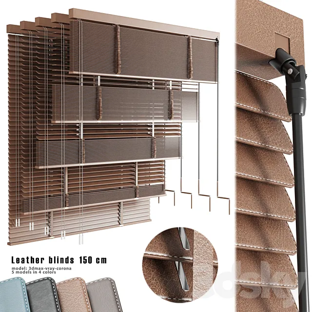 Leather blinds 150 cm 3DModel