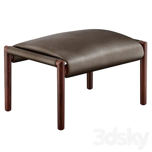 Leather footstool by Poltrona Frau 3DModel