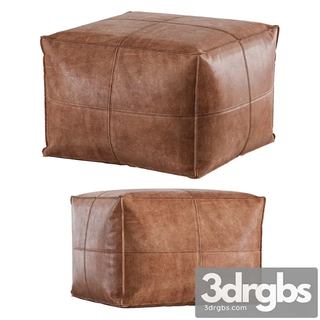 leather pouf 3D Model Download